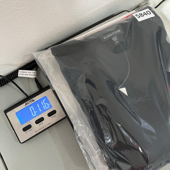 EILEEN FISHER Merino Jersey V-neck Layering Dress Womens Medium Black NWT Flawed - Picture 14 of 14